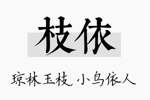 枝依名字的寓意及含义