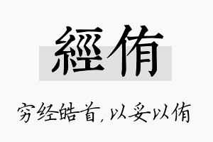 经侑名字的寓意及含义