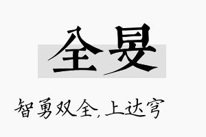 全旻名字的寓意及含义