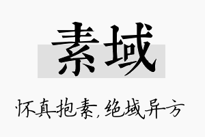 素域名字的寓意及含义