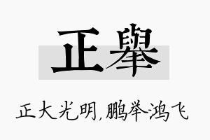 正举名字的寓意及含义