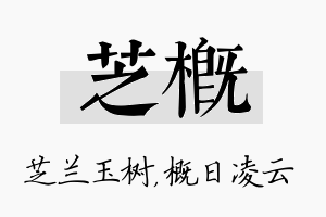 芝概名字的寓意及含义