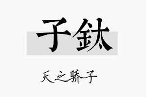 子钛名字的寓意及含义