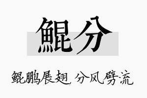 鲲分名字的寓意及含义