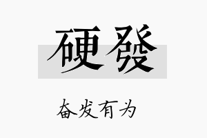 硬发名字的寓意及含义