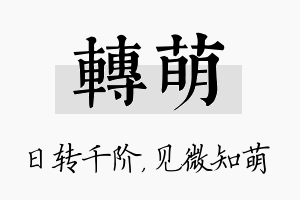 转萌名字的寓意及含义