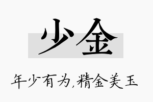 少金名字的寓意及含义