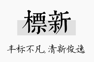 标新名字的寓意及含义