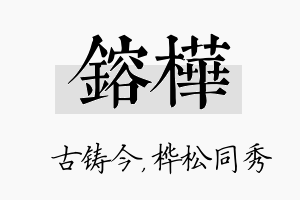 镕桦名字的寓意及含义