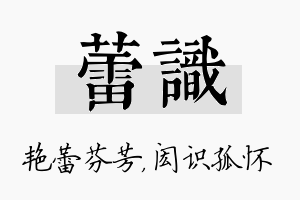 蕾识名字的寓意及含义