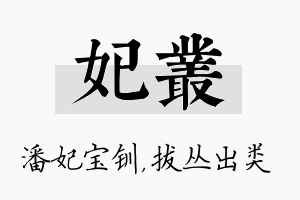 妃丛名字的寓意及含义