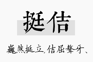 挺佶名字的寓意及含义