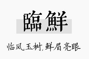 临鲜名字的寓意及含义