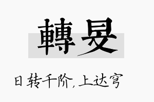 转旻名字的寓意及含义