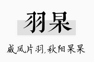 羽杲名字的寓意及含义