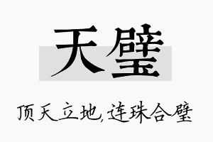 天璧名字的寓意及含义