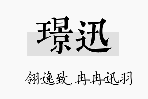 璟迅名字的寓意及含义