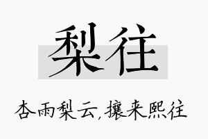 梨往名字的寓意及含义