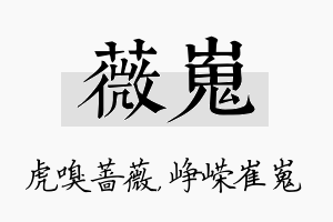 薇嵬名字的寓意及含义