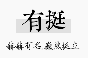 有挺名字的寓意及含义