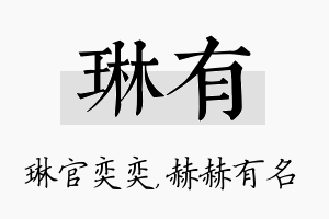 琳有名字的寓意及含义