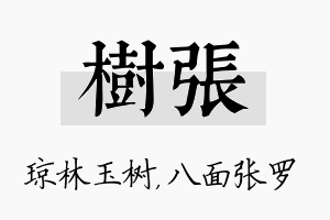 树张名字的寓意及含义