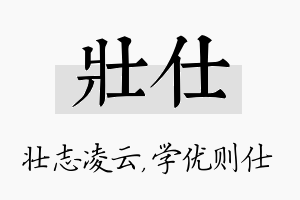 壮仕名字的寓意及含义