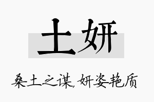 土妍名字的寓意及含义