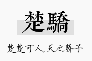 楚骄名字的寓意及含义