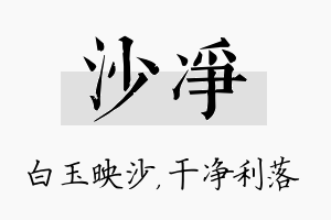 沙净名字的寓意及含义