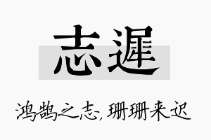 志迟名字的寓意及含义