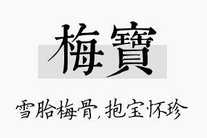 梅宝名字的寓意及含义