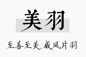 美羽名字的寓意及含义