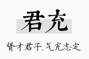 君充名字的寓意及含义