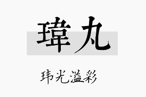 玮丸名字的寓意及含义