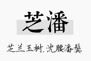 芝潘名字的寓意及含义