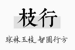 枝行名字的寓意及含义