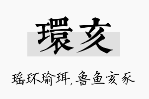 环亥名字的寓意及含义