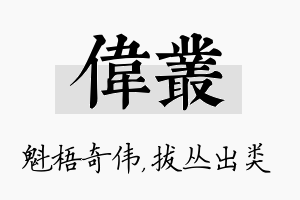 伟丛名字的寓意及含义