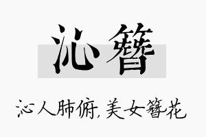 沁簪名字的寓意及含义