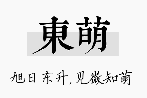 东萌名字的寓意及含义