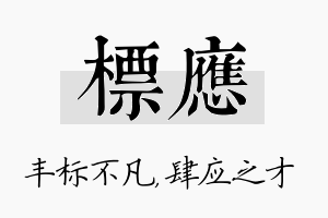 标应名字的寓意及含义