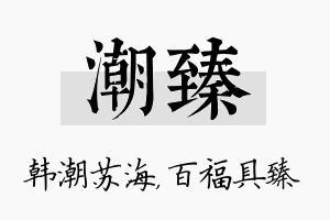 潮臻名字的寓意及含义