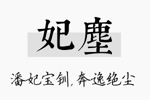 妃尘名字的寓意及含义