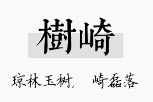 树崎名字的寓意及含义