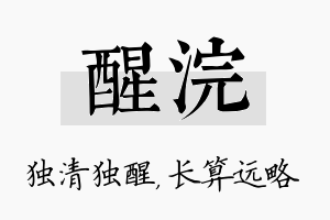 醒浣名字的寓意及含义