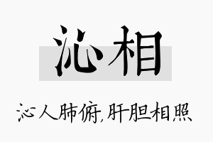 沁相名字的寓意及含义