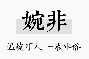 婉非名字的寓意及含义