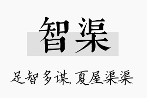 智渠名字的寓意及含义