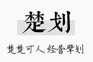 楚划名字的寓意及含义